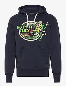 NEON TRAVEL GRAPHIC LOOSE HOOD, Superdry