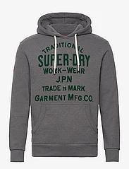 Superdry - WORKWEAR FLOCK GRAPHIC HOODIE - sweatshirts - granite grey marl - 0