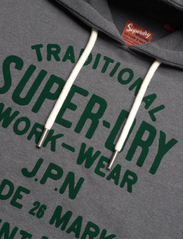 Superdry - WORKWEAR FLOCK GRAPHIC HOODIE - megztiniai ir džemperiai - granite grey marl - 2