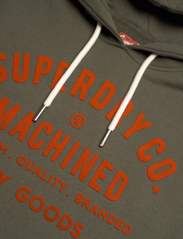 Superdry - WORKWEAR FLOCK GRAPHIC HOODIE - sweatshirts - khaki marl - 4