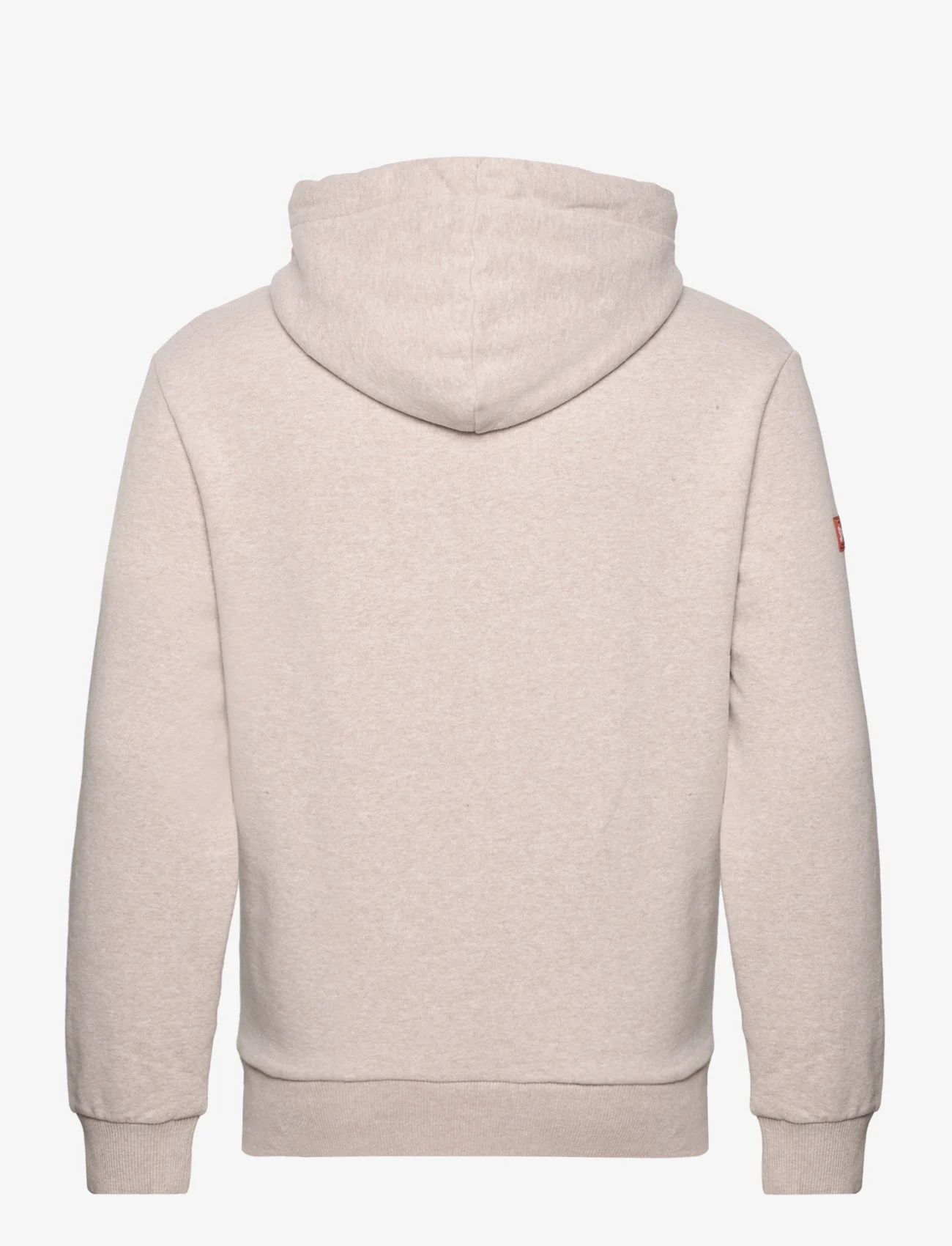 Superdry - WORKWEAR FLOCK GRAPHIC HOODIE - sweatshirts - lavin beige marl - 1