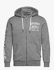 Superdry - ATHLETIC COLL GRAPHIC ZIPHOOD - hoodies - surplus jetter charcoal grit - 0