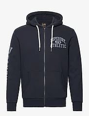 Superdry - ATHLETIC COLL GRAPHIC ZIPHOOD - hupparit - eclipse navy - 0