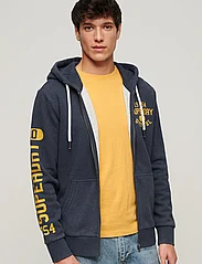 Superdry - ATHLETIC COLL GRAPHIC ZIPHOOD - hoodies - trench navy marl - 5