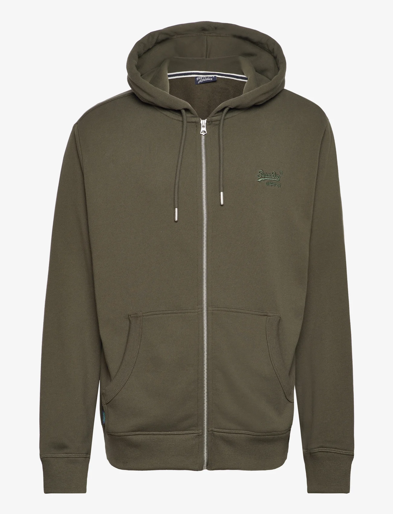 Superdry - ESSENTIAL LOGO ZIP HOODIE UB - sportiska stila džemperi - army khaki - 0