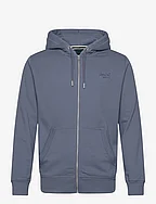 ESSENTIAL LOGO ZIP HOODIE UB - HERITAGE WASHED BLUE