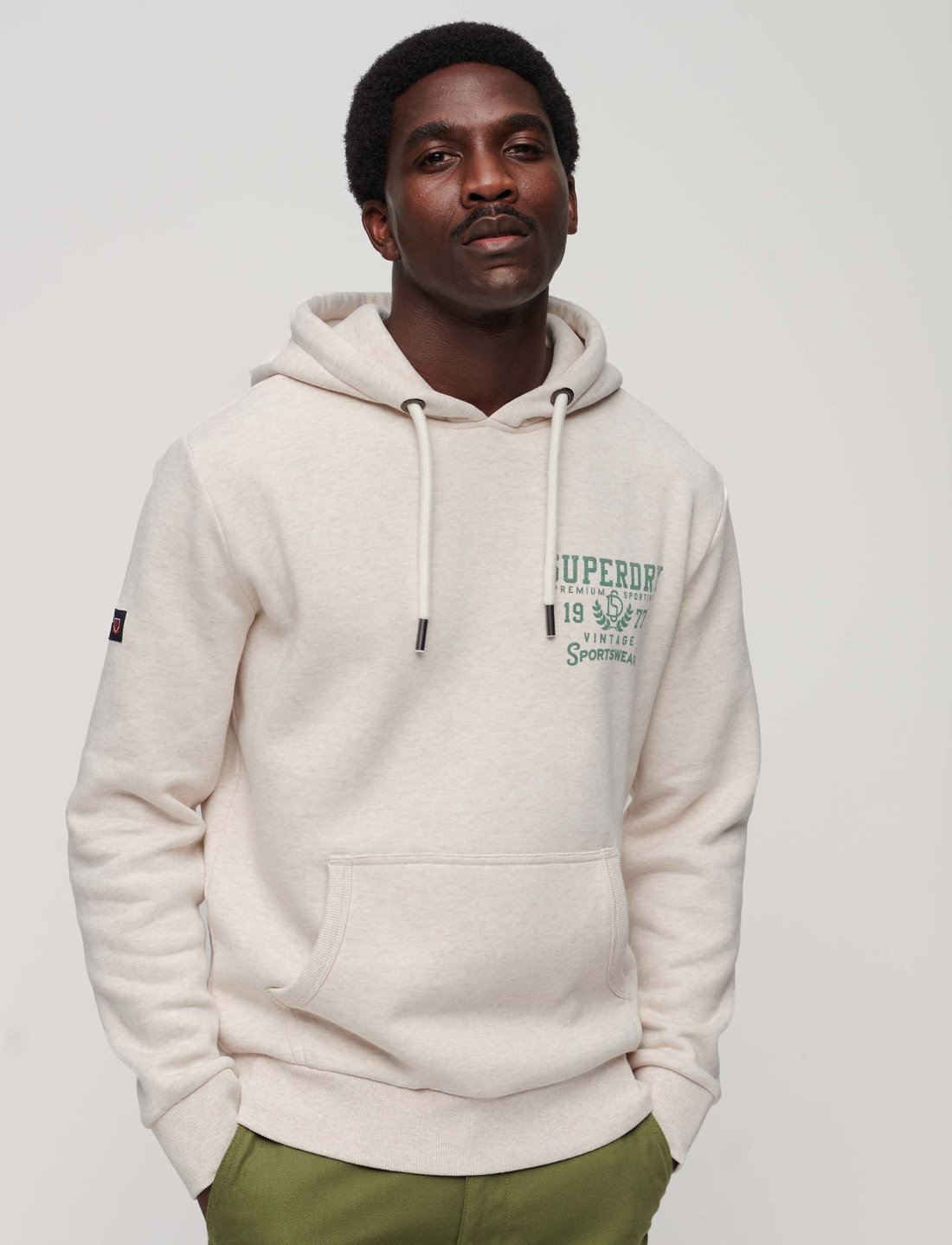 Superdry Athletic Script Flock Hood Hoodies Boozt