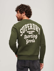 Superdry - ATHLETIC SCRIPT FLOCK SWEAT - sweatshirts - surplus goods olive green - 2