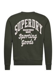 Superdry - ATHLETIC SCRIPT FLOCK SWEAT - svetarit - surplus goods olive green - 4