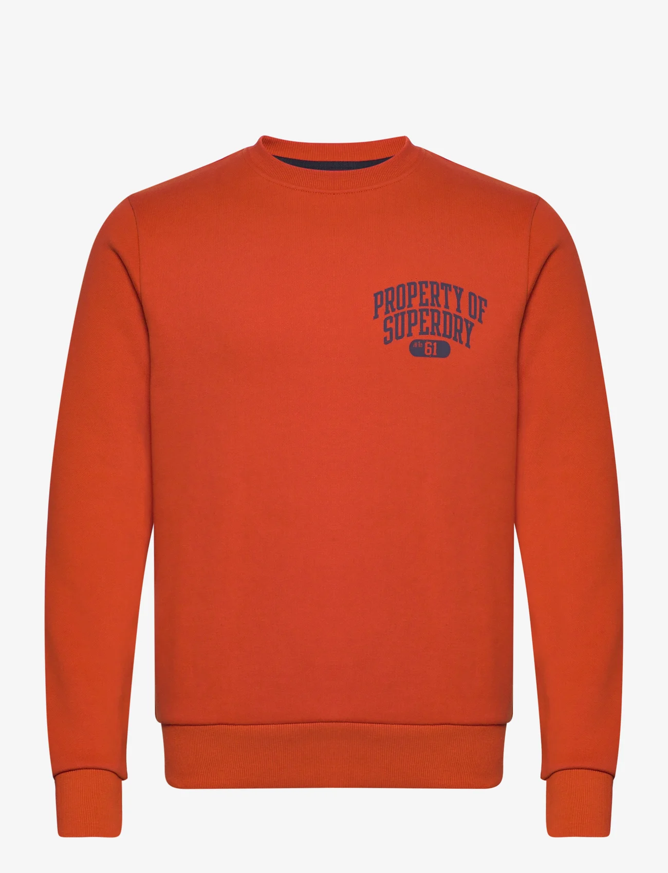 Superdry - ATHLETIC SCRIPT FLOCK SWEAT - sweatshirts - denim co rust orange - 0