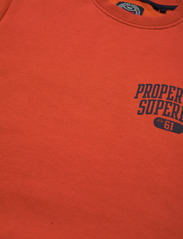 Superdry - ATHLETIC SCRIPT FLOCK SWEAT - sportiska stila džemperi - denim co rust orange - 5