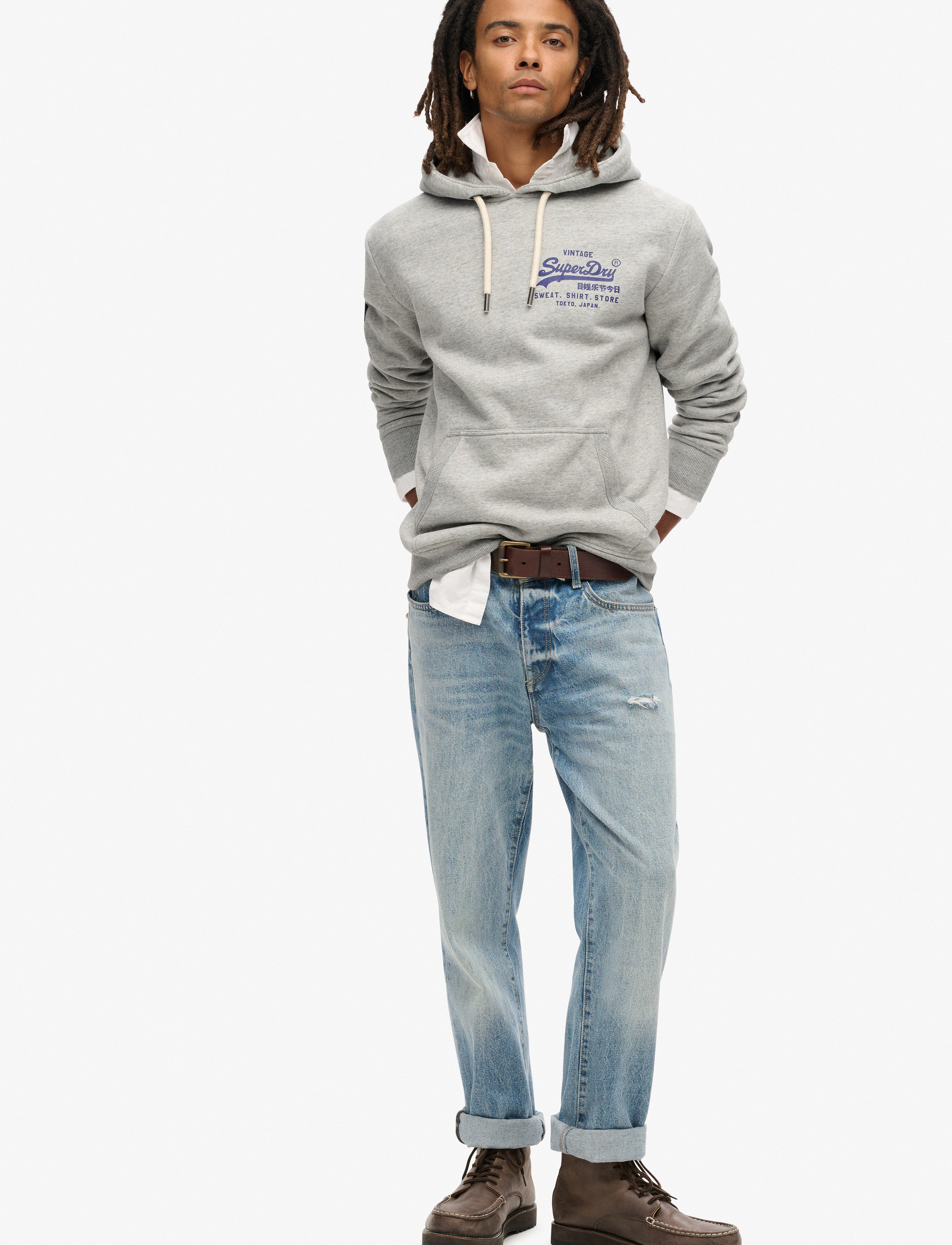 Superdry - CLASSIC VL GRAPHIC HOODIE - athletic grey marl - 2