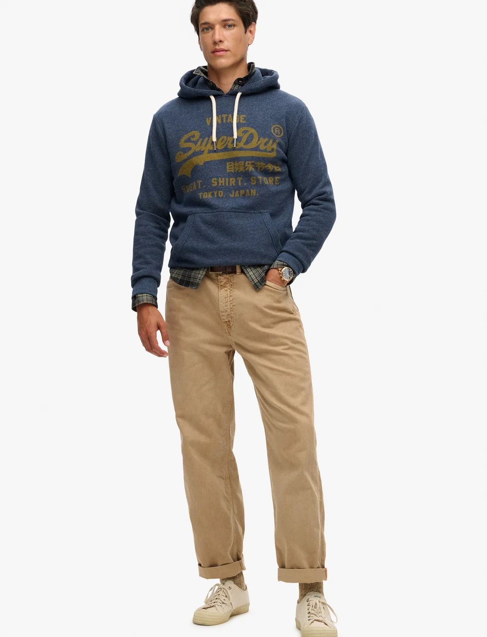 Superdry - CLASSIC VL GRAPHIC HOODIE - hoodies - vintage navy marl - 3