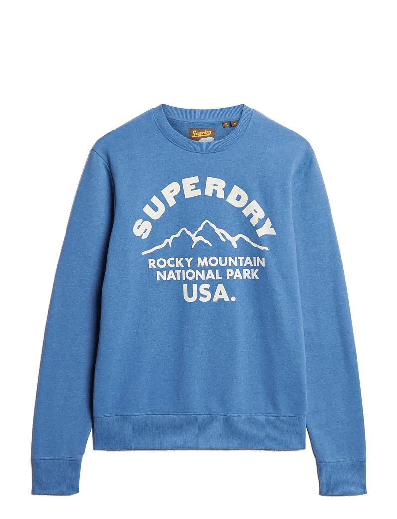 Superdry - LO-FI OUTDOORS GRAPHIC CREW - kollektioner - ocean blue marl - 1