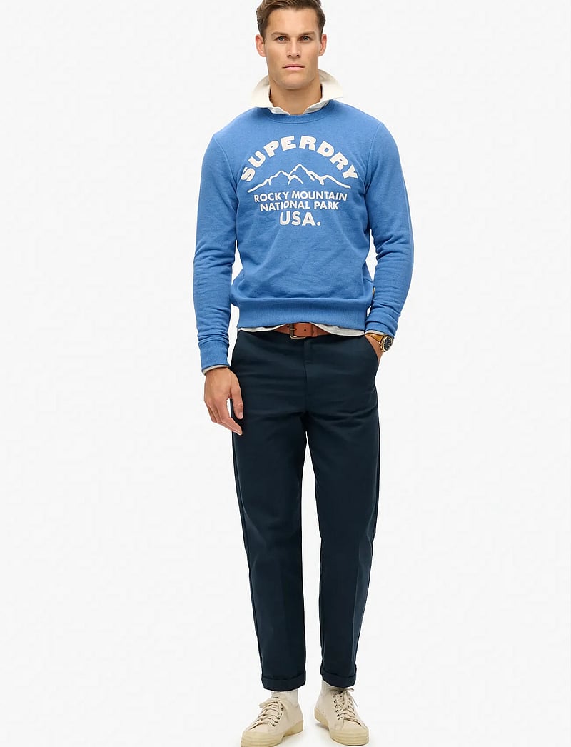 Superdry - LO-FI OUTDOORS GRAPHIC CREW - kollektioner - ocean blue marl - 3
