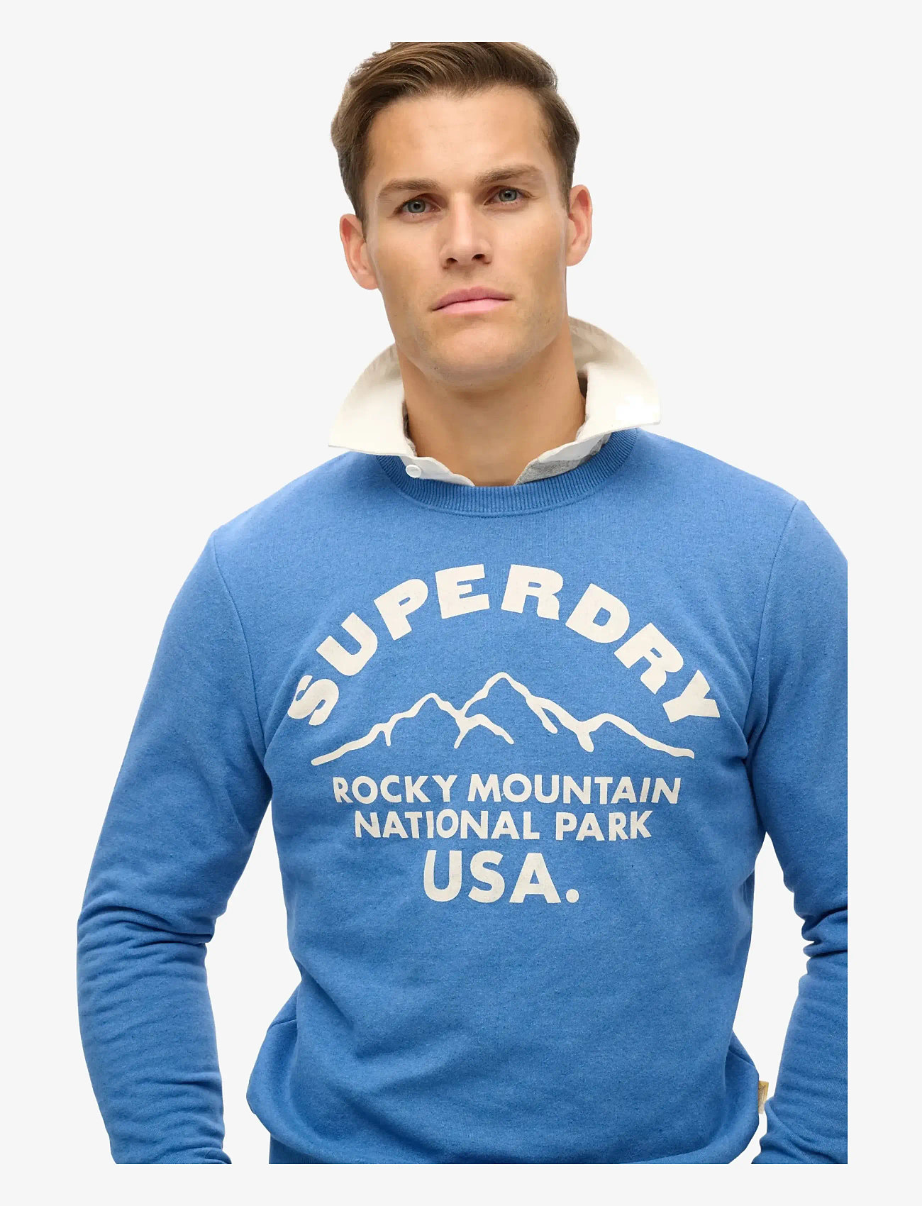Superdry - LO-FI OUTDOORS GRAPHIC CREW - kollektioner - ocean blue marl - 2