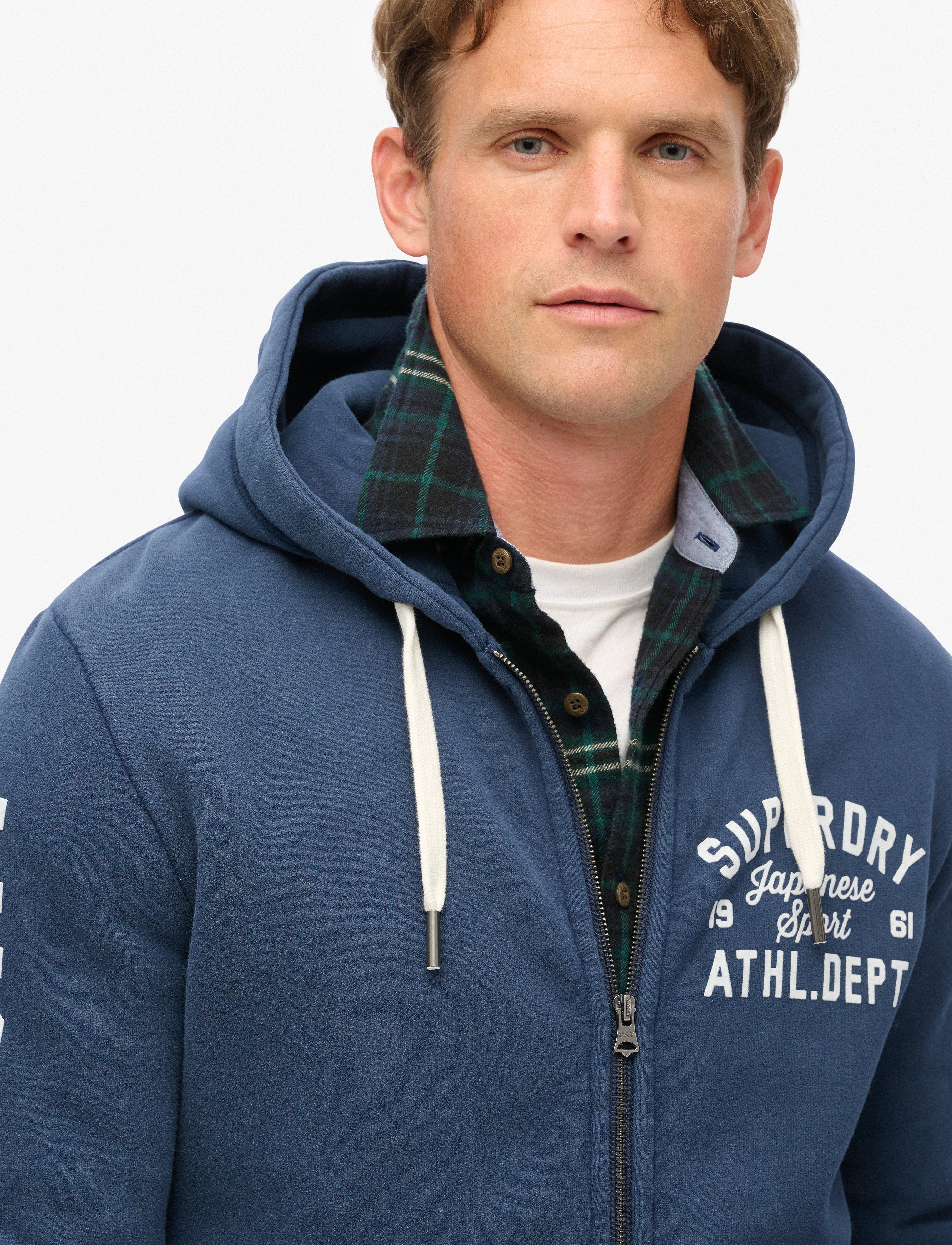 Superdry - TRACK & FIELD GRAPHIC ZIPHOOD - rich navy - 3
