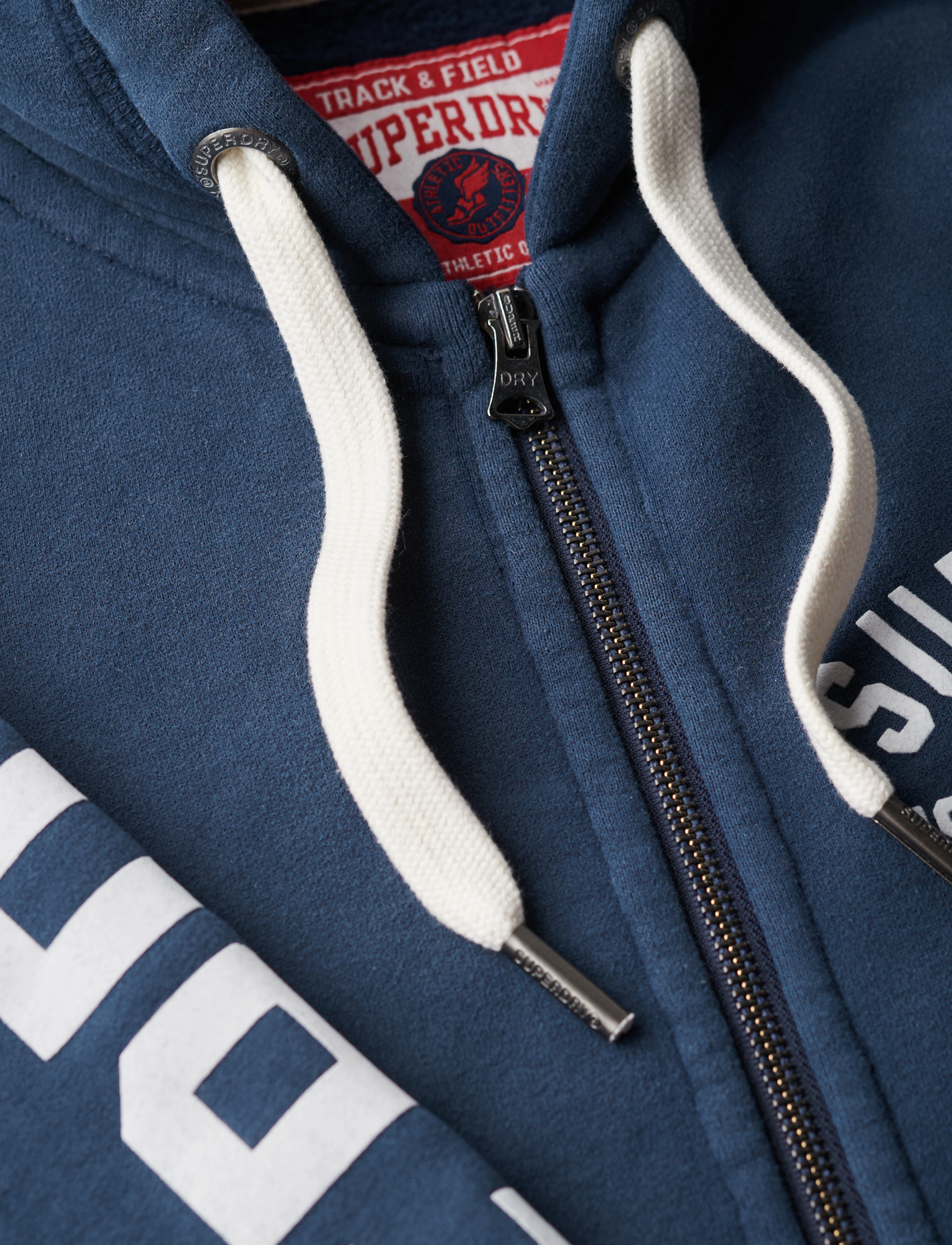 Superdry - TRACK & FIELD GRAPHIC ZIPHOOD - rich navy - 4