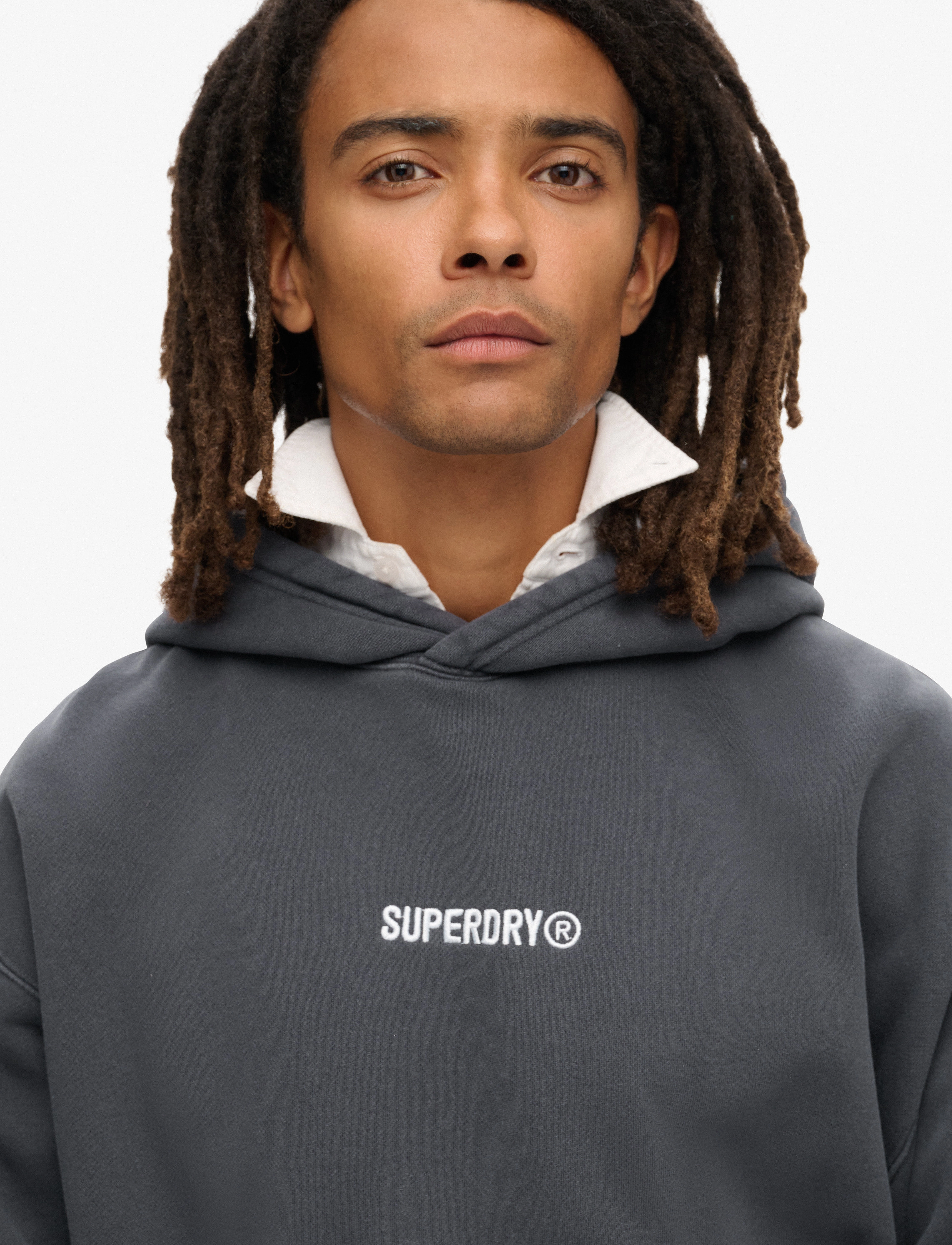 Superdry - MICRO LOGO GRAPHIC LOOSE HOOD - ebony - 5