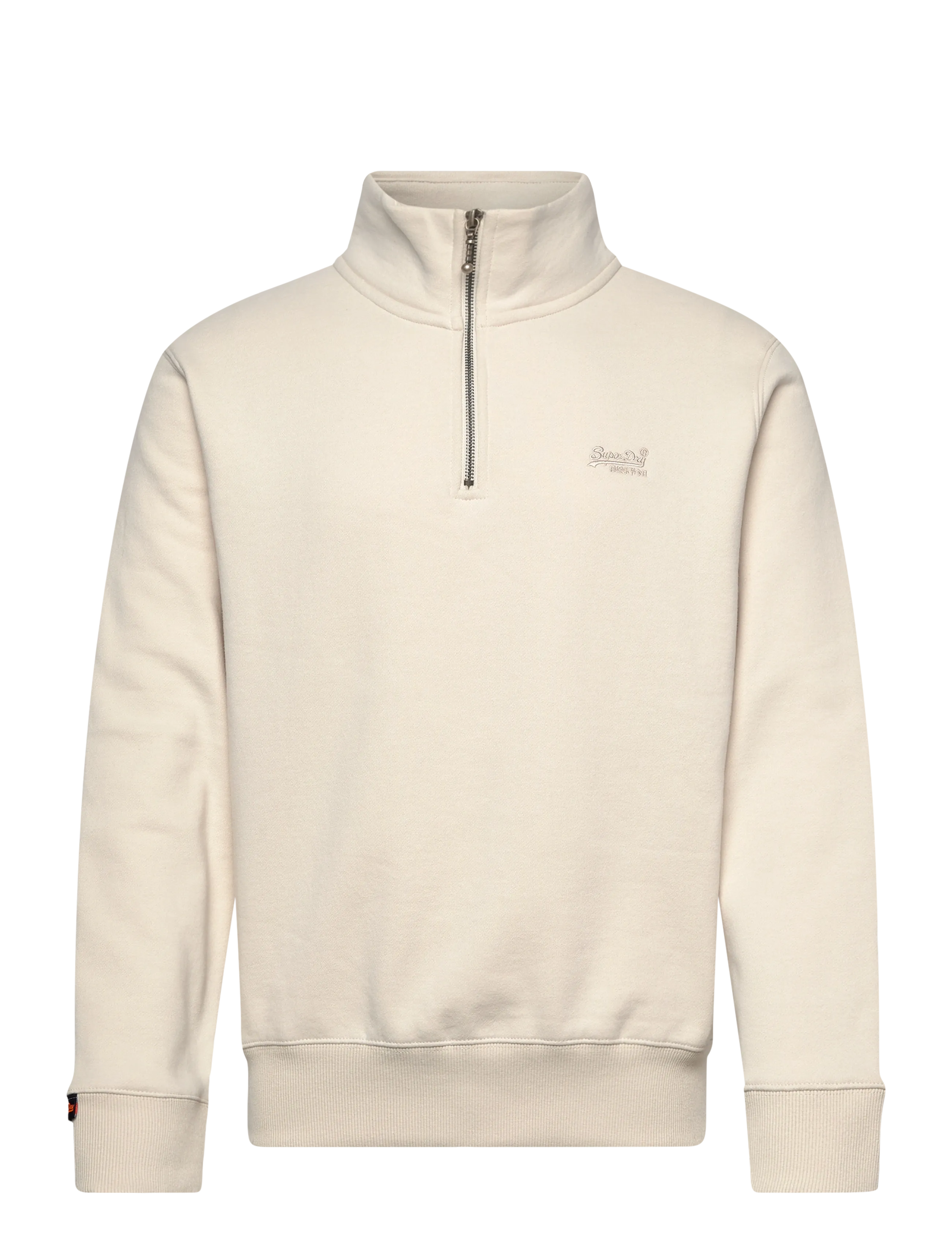 Superdry ESSENTIAL LOGO HALF ZIP - Letzte Chance - BIRCH / cream