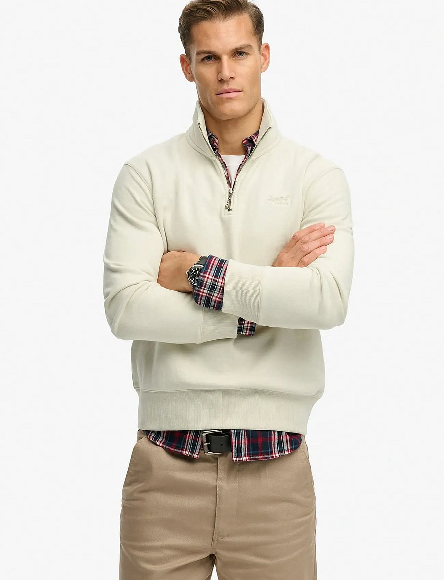 Superdry - ESSENTIAL LOGO HALF ZIP - kollektsioonid - birch - 0
