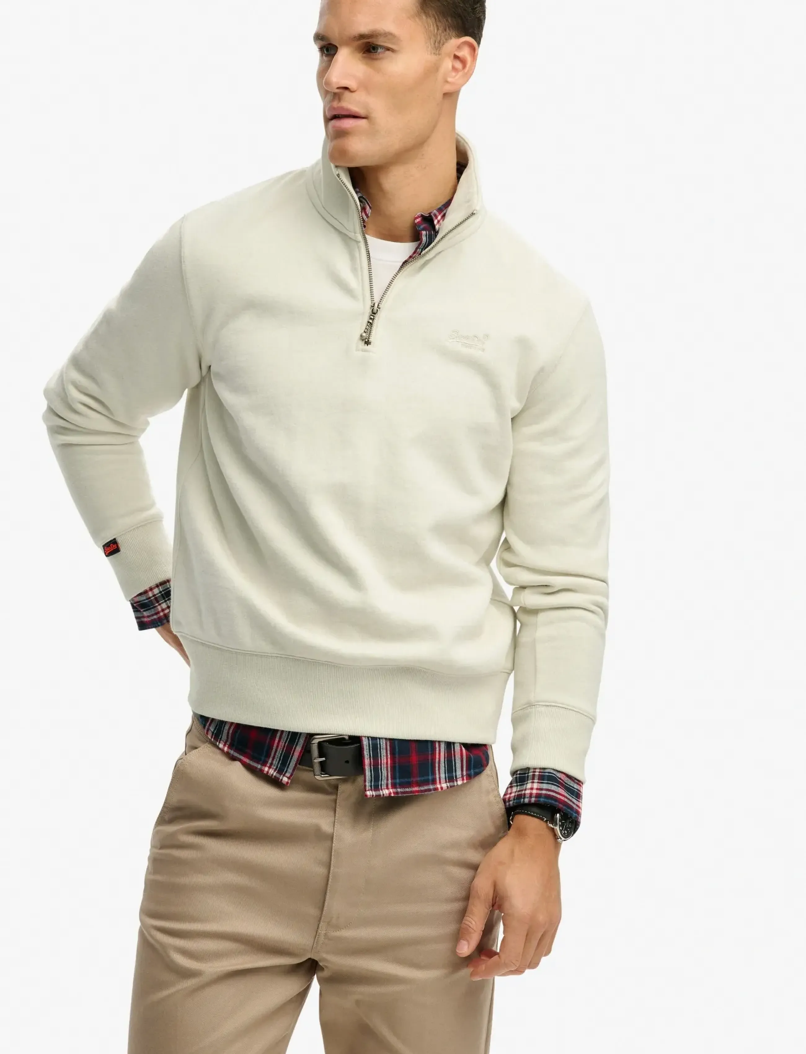 Superdry - ESSENTIAL LOGO HALF ZIP - sweatshirts - birch - 4