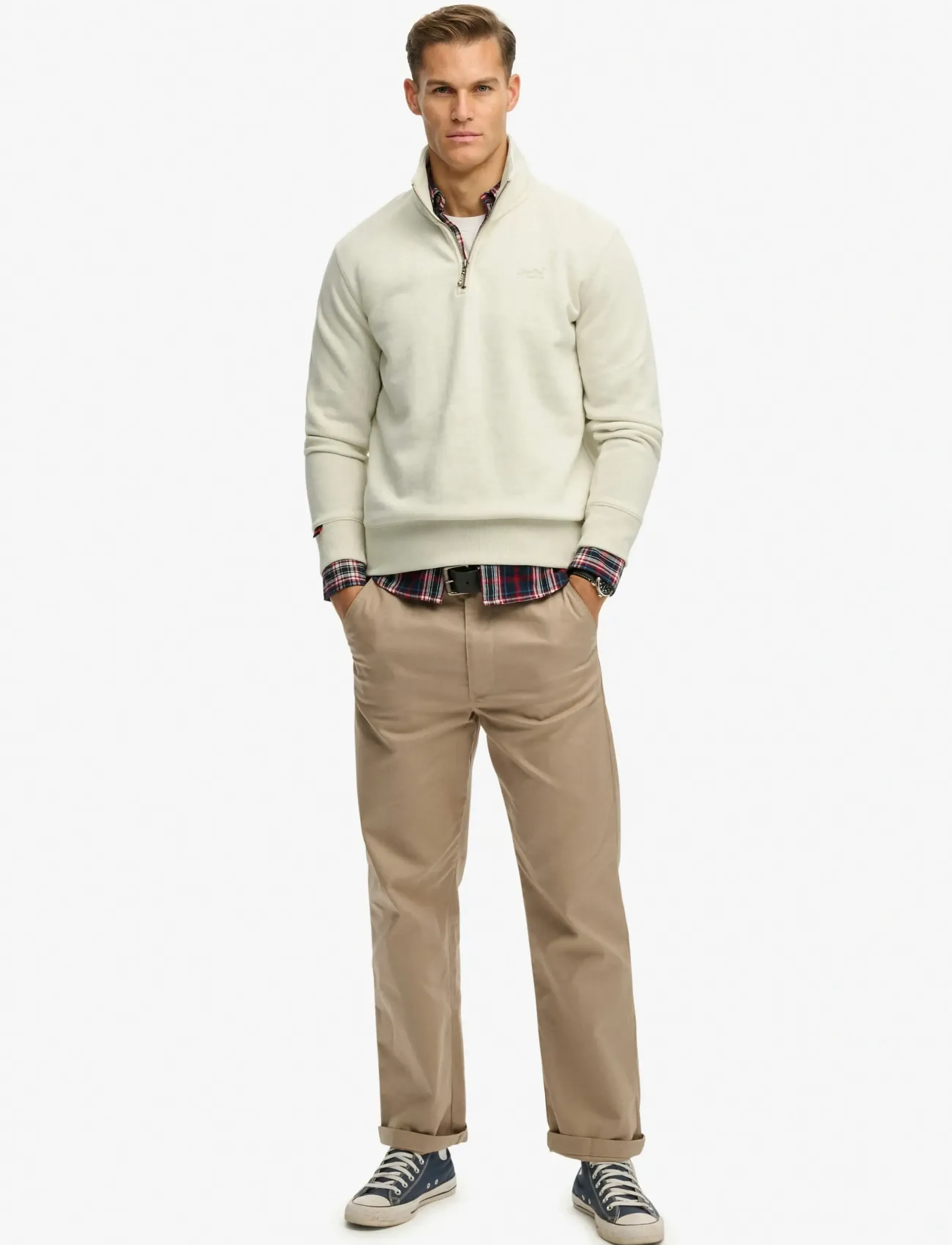 Superdry - ESSENTIAL LOGO HALF ZIP - sweatshirts - birch - 5