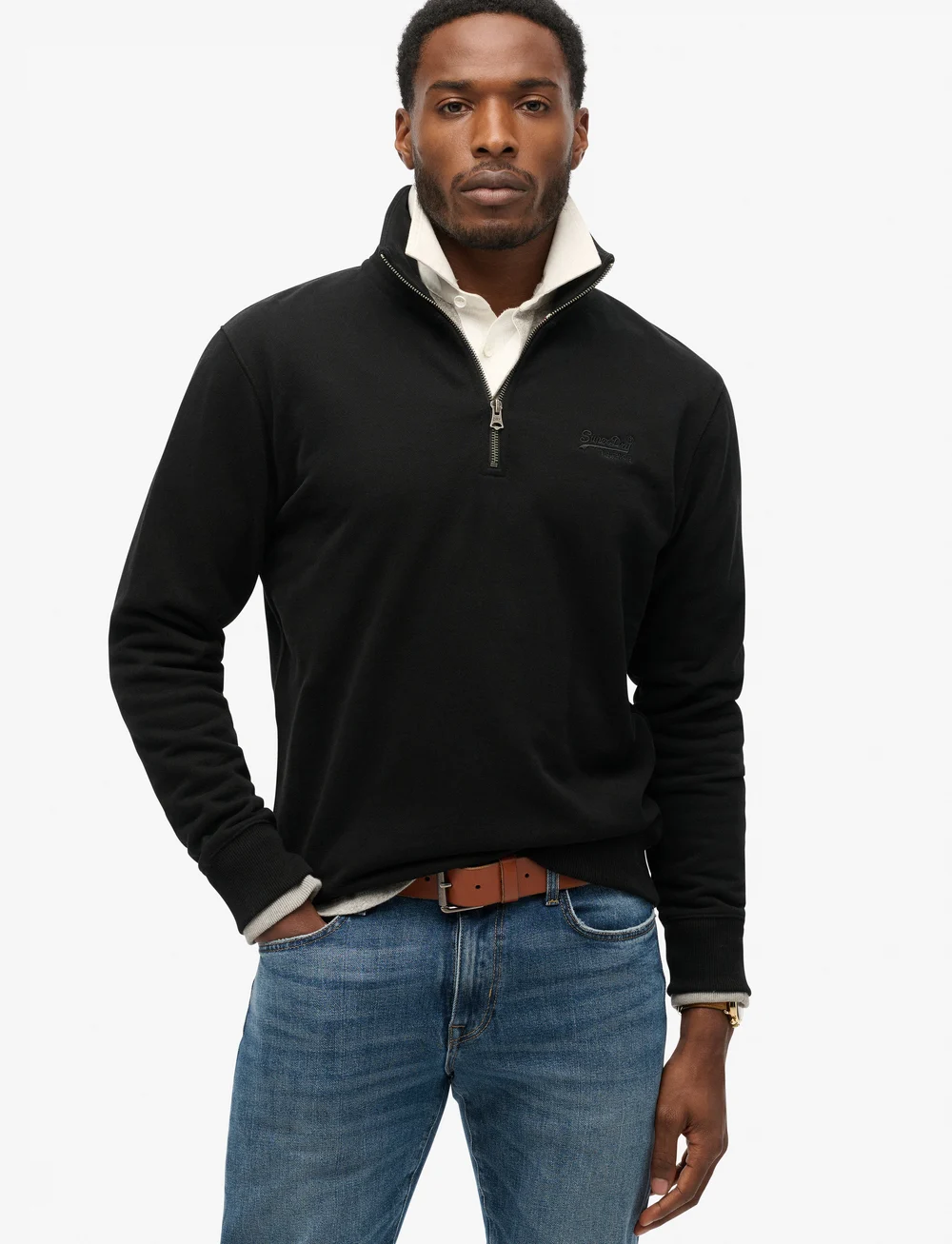 Superdry - ESSENTIAL LOGO HALF ZIP - kollektsioonid - black - 0