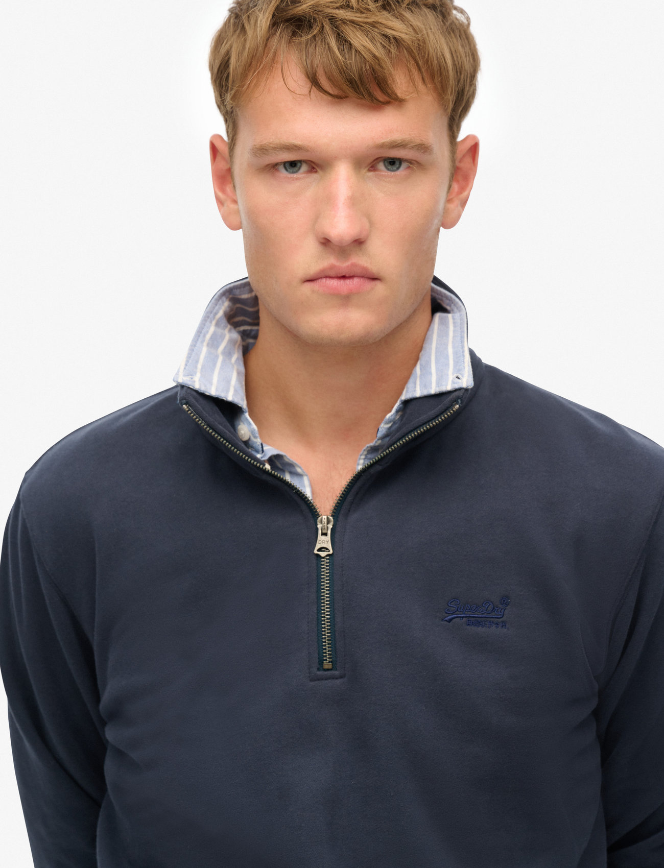 Superdry - ESSENTIAL LOGO HALF ZIP - sweatshirts - bradley navy - 4
