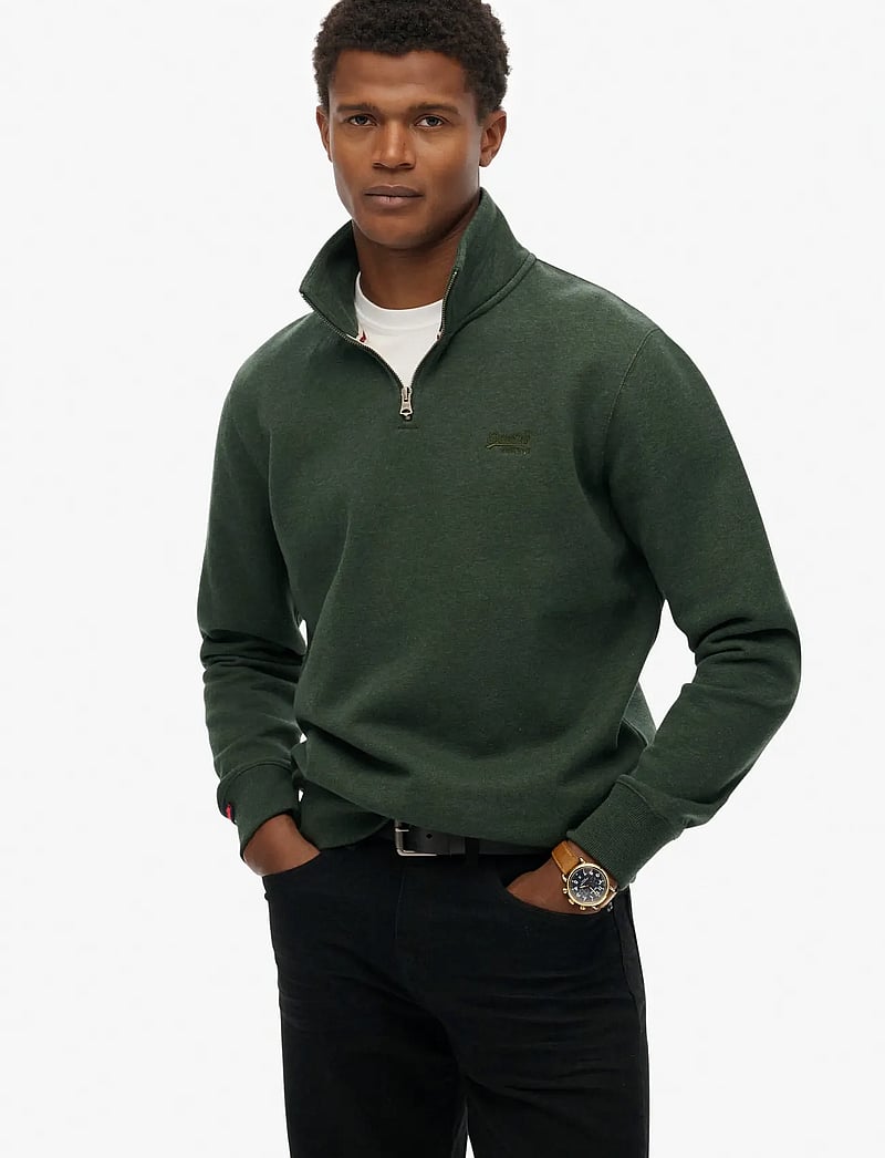 Superdry - ESSENTIAL LOGO HALF ZIP - kollektionen - deep forest marl - 0