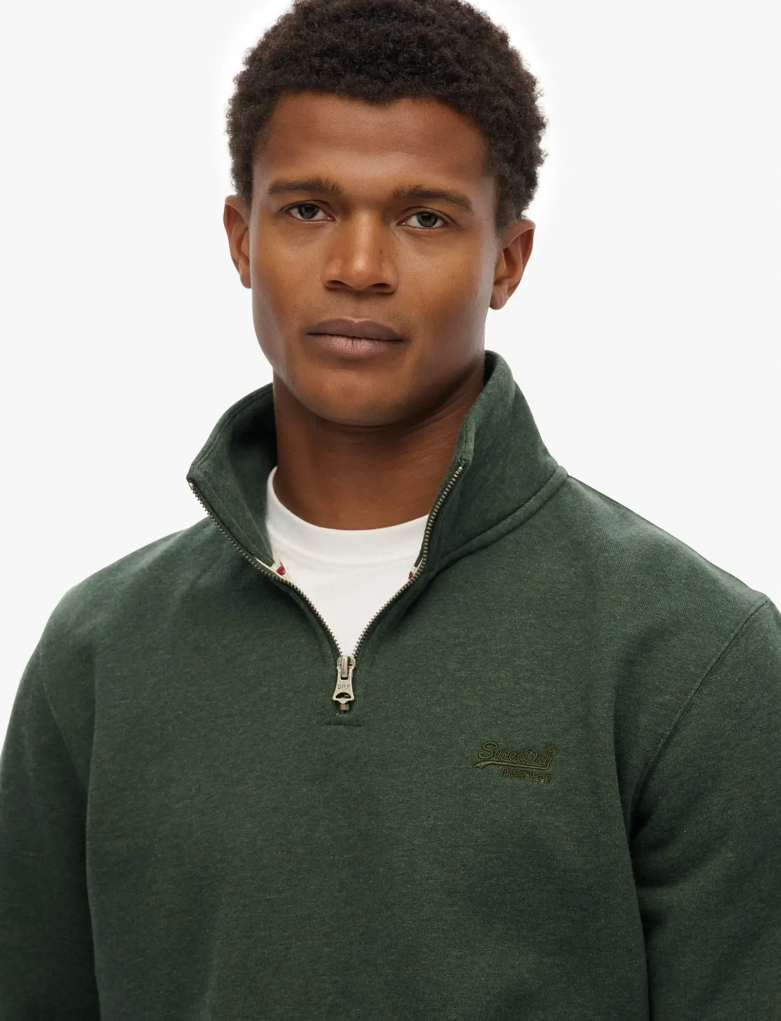 Superdry - ESSENTIAL LOGO HALF ZIP - dressipluusid - deep forest marl - 4