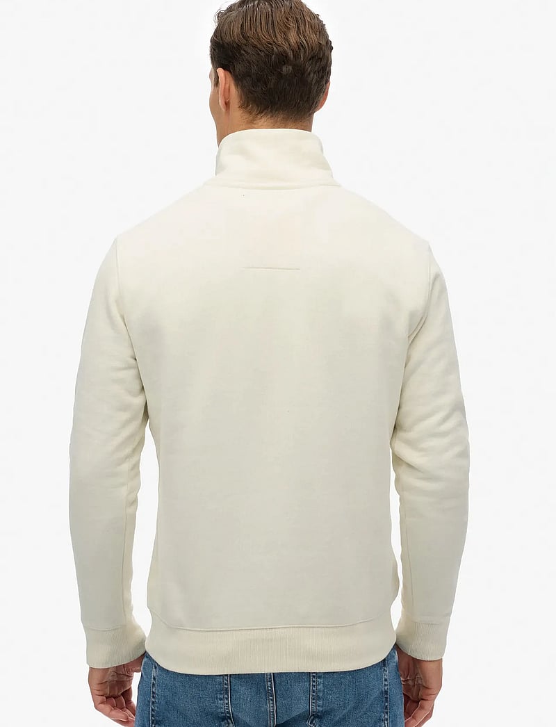 Superdry - ESSENTIAL LOGO HALF ZIP - kollektioner - dusty white - 5