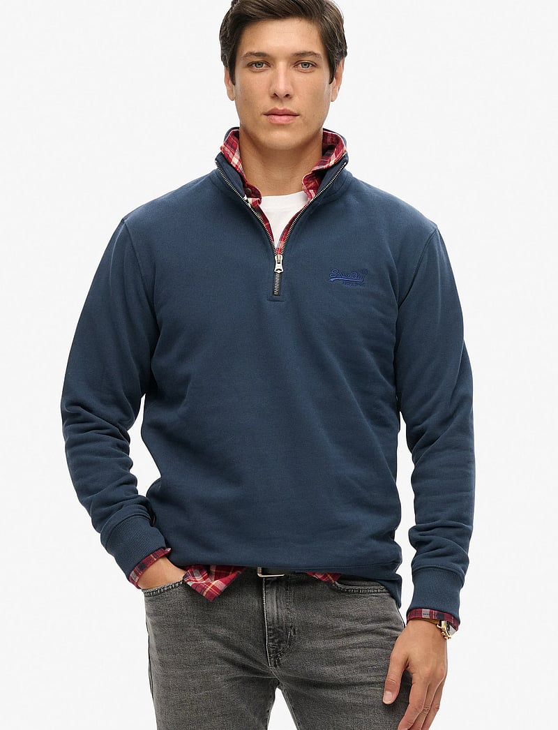 Superdry - ESSENTIAL LOGO HALF ZIP - kollektioner - lauren navy - 0