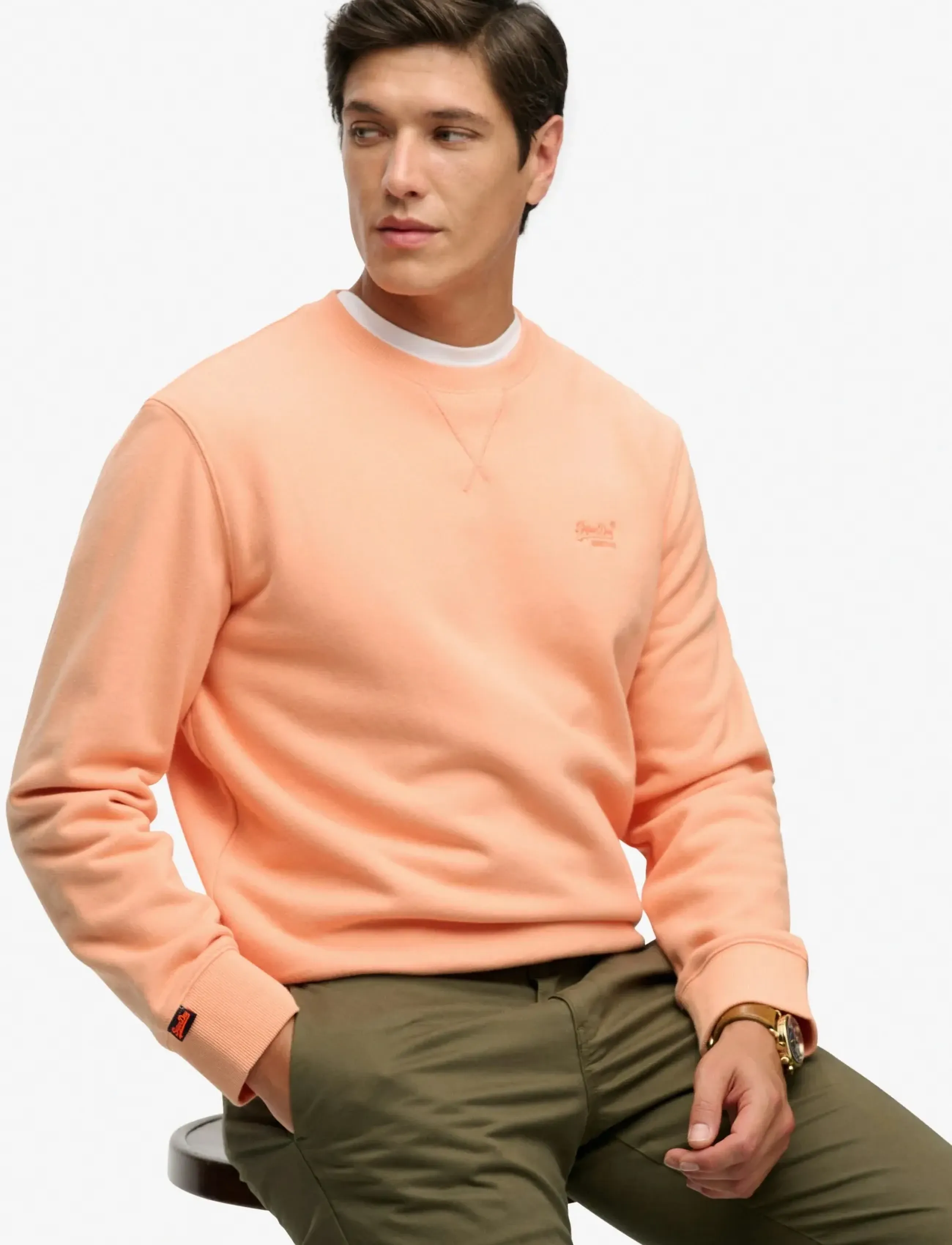 Superdry - ESSENTIAL LOGO CREW SWEATSHIRT - kollektioner - coral reef - 3
