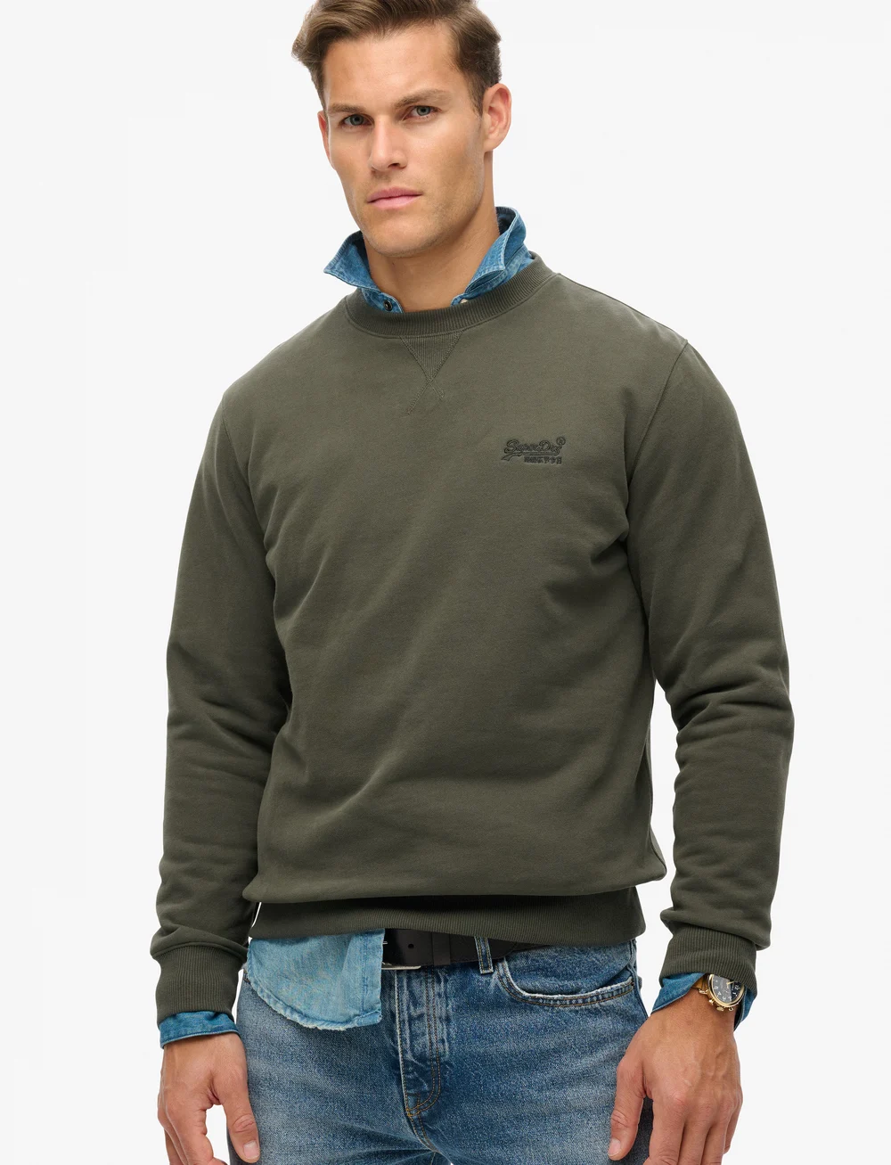 Superdry established crew sweatshirt hotsell