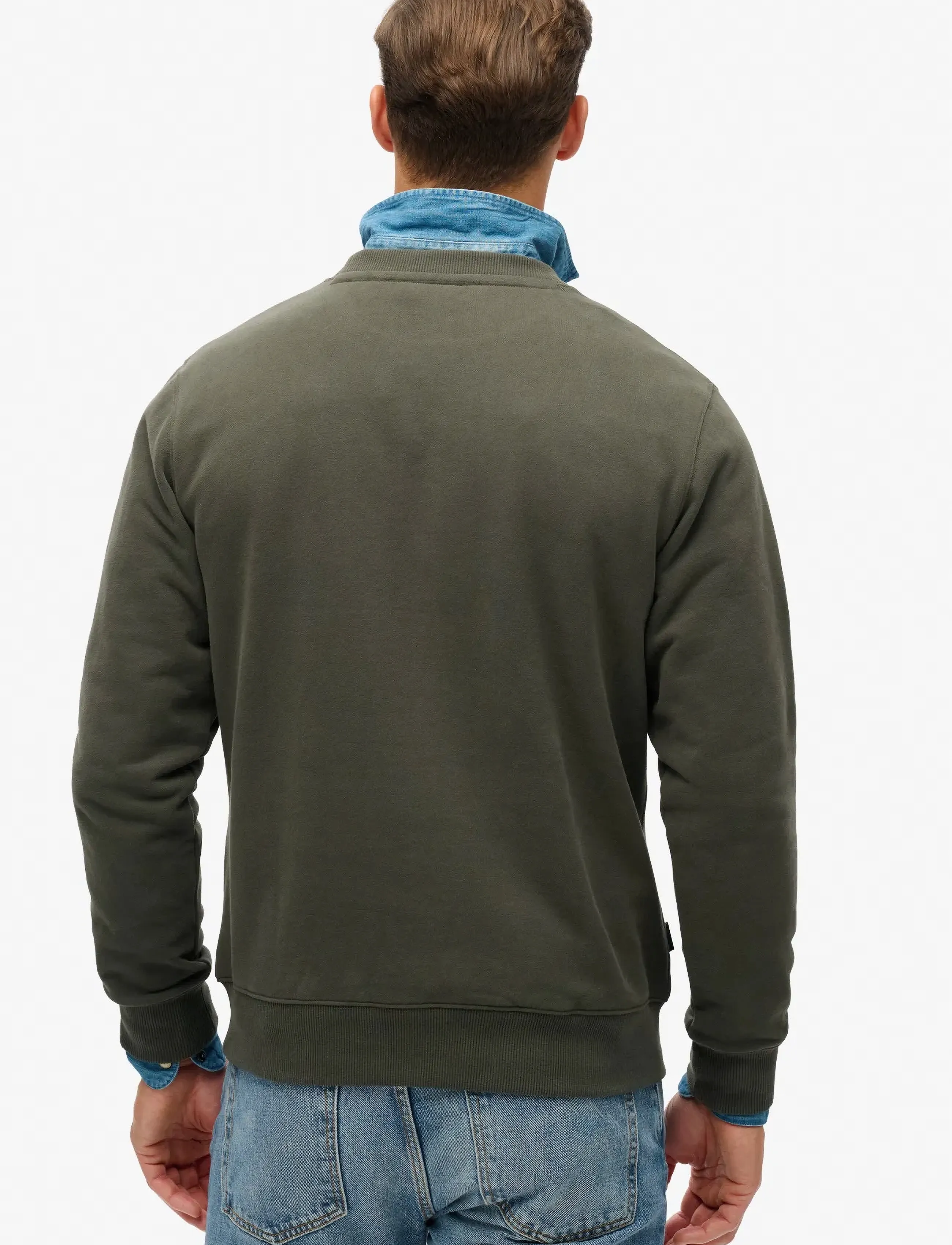 Superdry - ESSENTIAL LOGO CREW SWEATSHIRT - truien en hoodies - dark grey green - 5