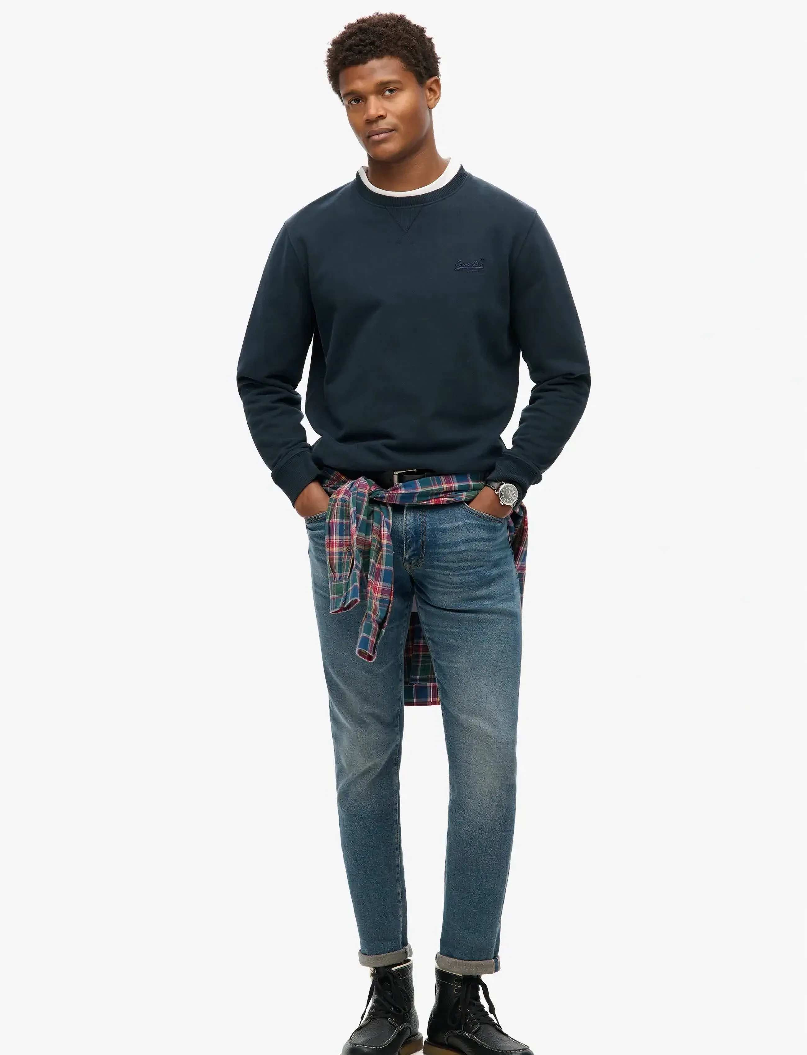 Superdry - ESSENTIAL LOGO CREW SWEATSHIRT - sweatshirts - eclipse navy - 5