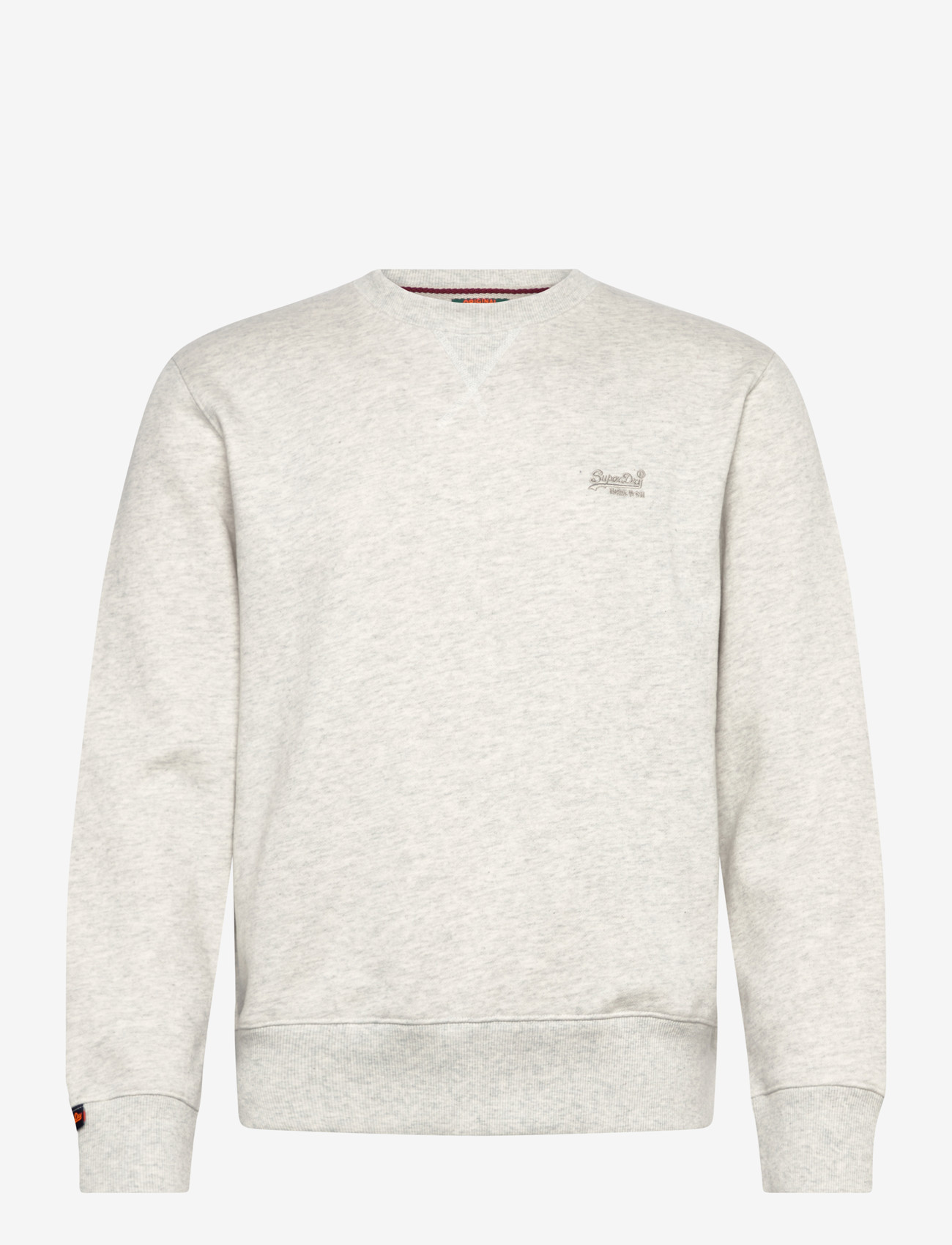 Superdry - ESSENTIAL LOGO CREW SWEATSHIRT - collegepaidat - straw grey marl - 1