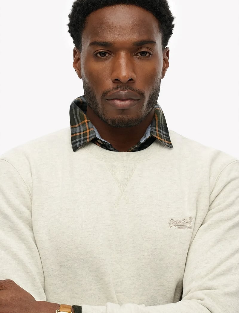 Superdry - ESSENTIAL LOGO CREW SWEATSHIRT - collegepaidat - straw grey marl - 3