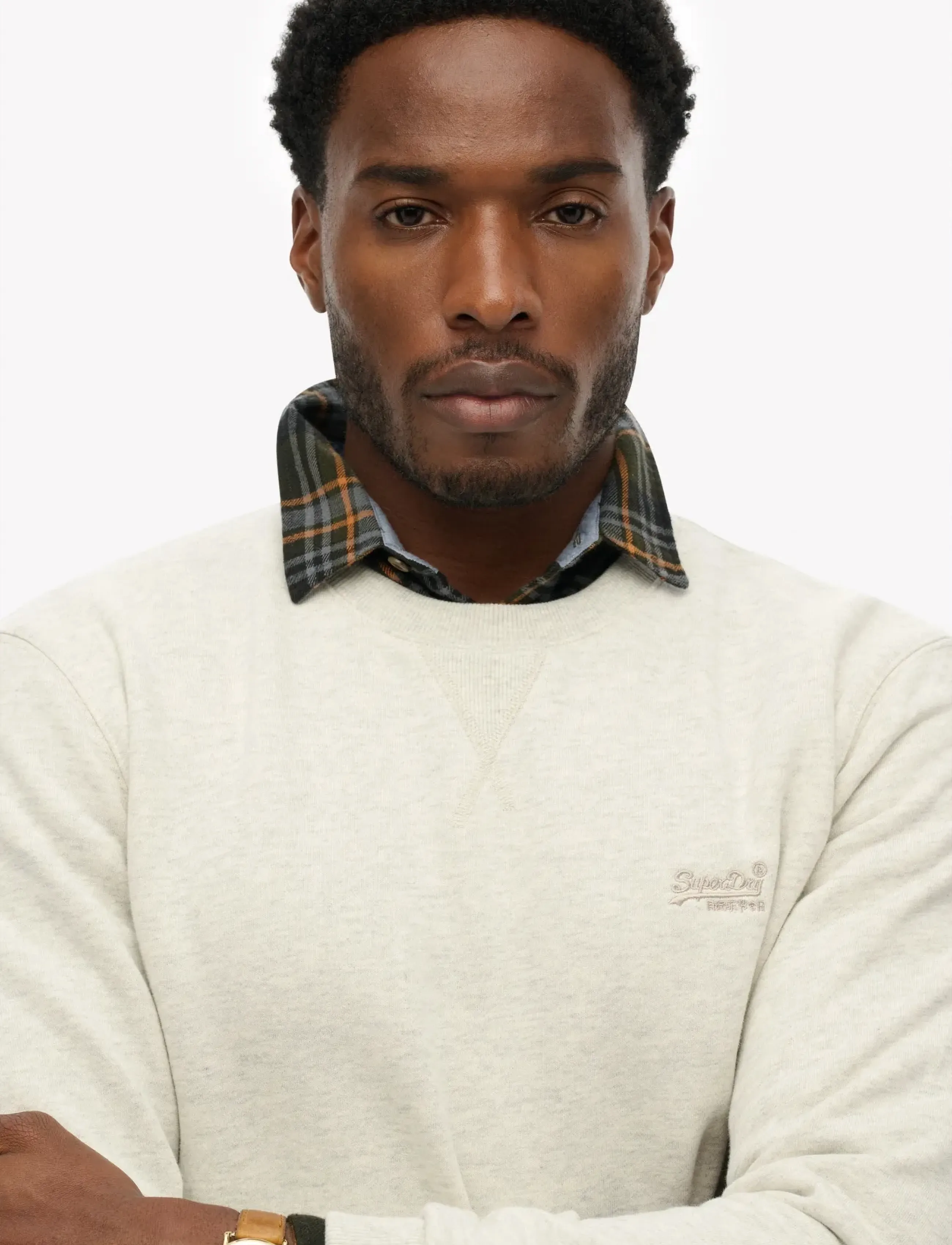 Superdry - ESSENTIAL LOGO CREW SWEATSHIRT - kollektsioonid - straw grey marl - 3