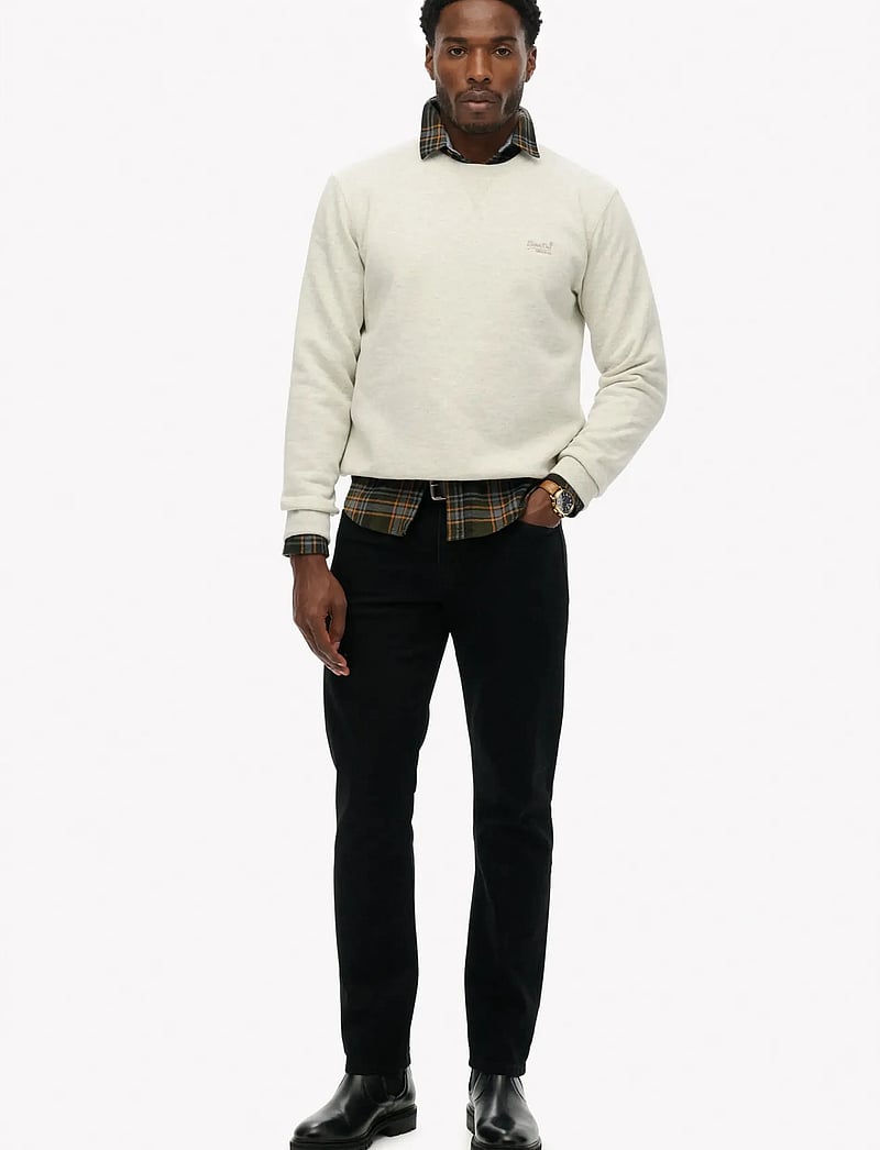 Superdry - ESSENTIAL LOGO CREW SWEATSHIRT - collegepaidat - straw grey marl - 5