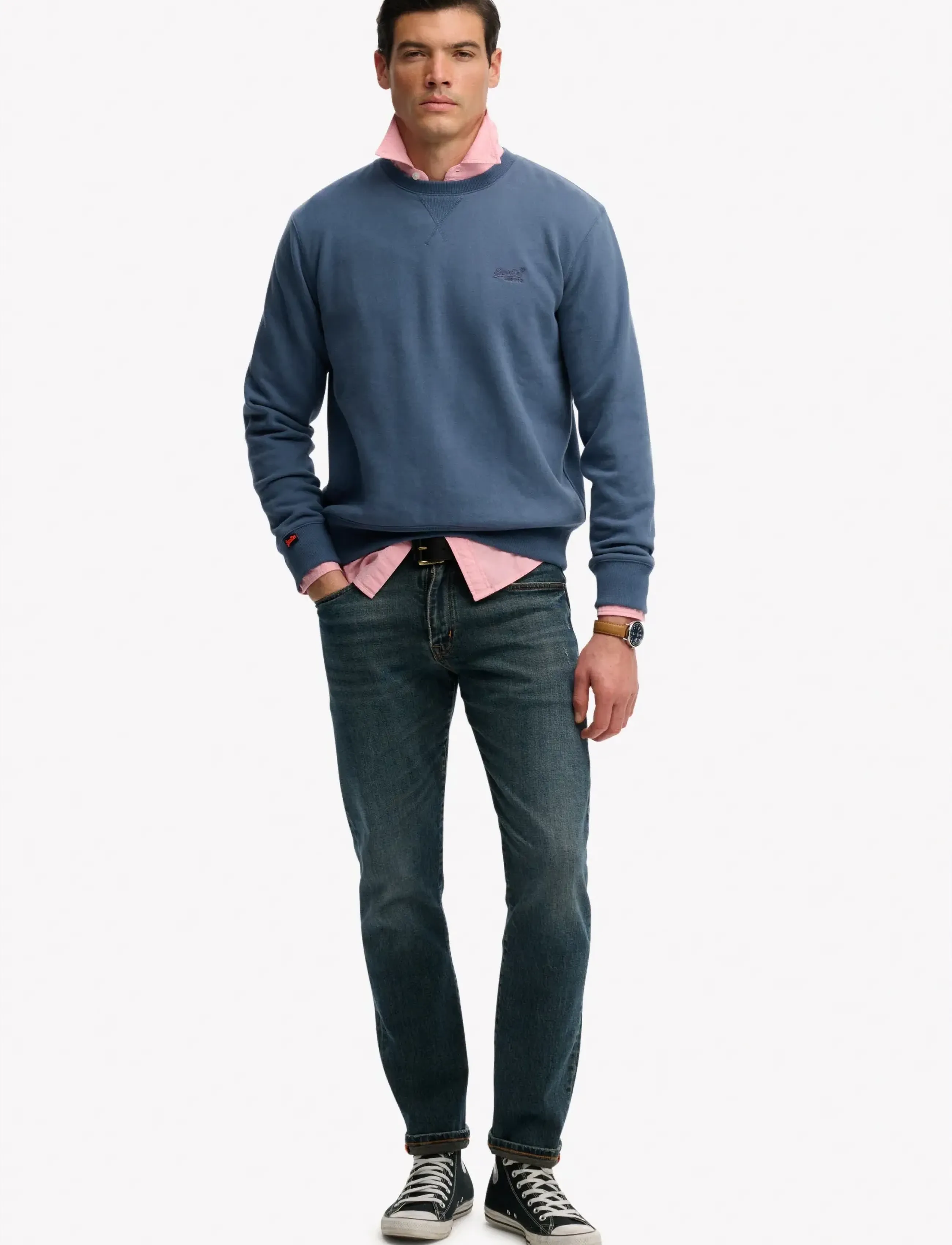 Superdry - ESSENTIAL LOGO CREW SWEATSHIRT - kollektioner - vintage indigo - 5
