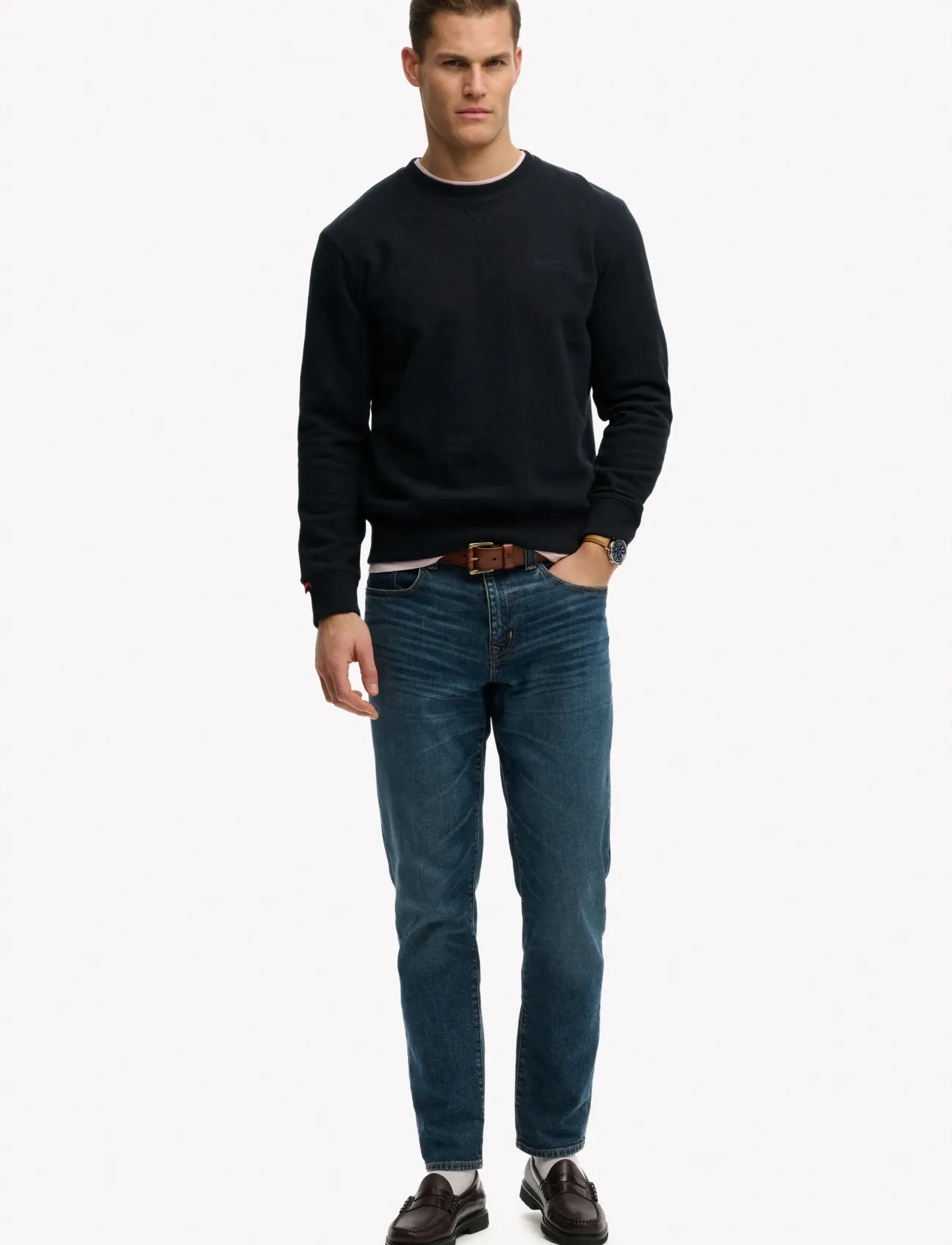 Superdry - ESSENTIAL LOGO CREW SWEATSHIRT - sweatshirts - eclipse navy - 4