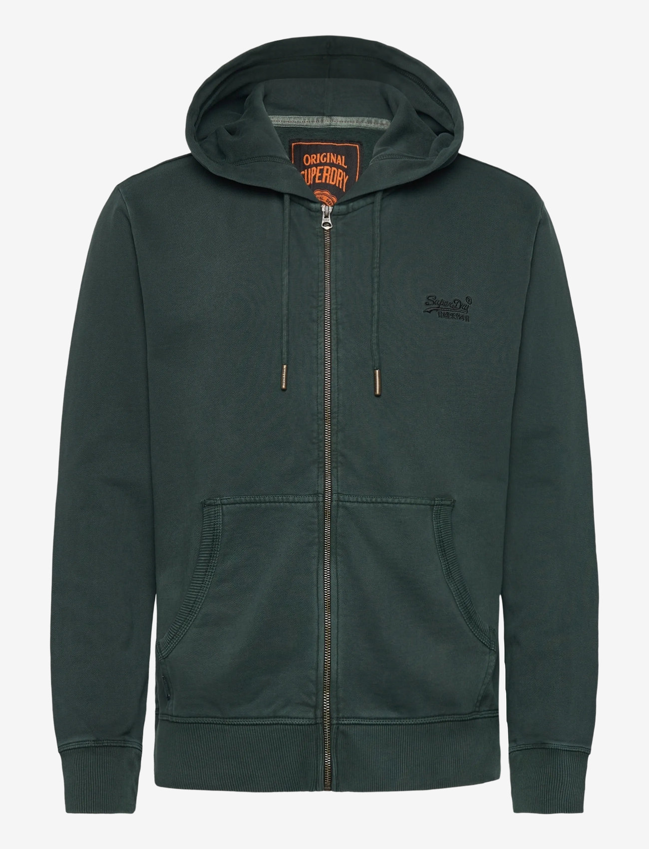 Superdry - ESSENTIAL LOGO WASHED ZIPHOOD - hoodies - forest green - 1