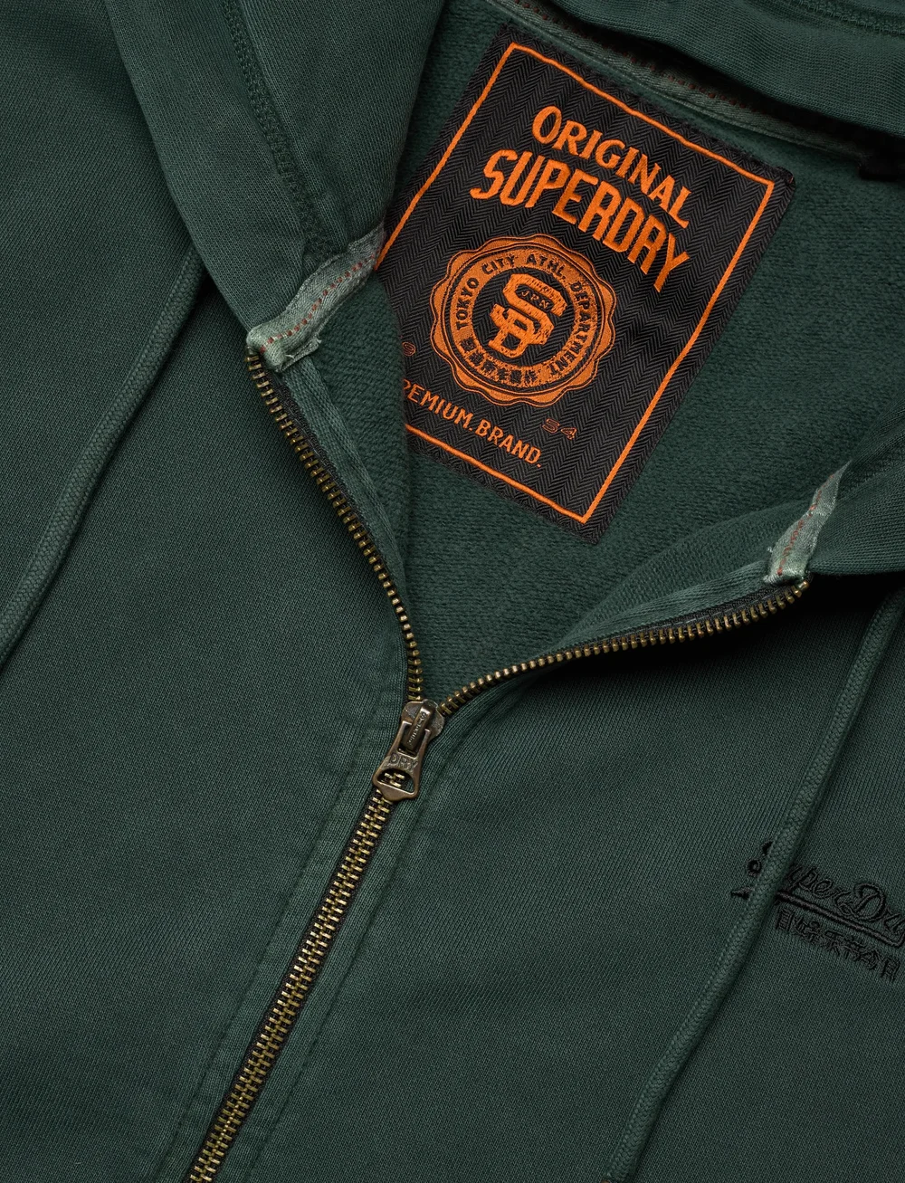 Superdry - ESSENTIAL LOGO WASHED ZIPHOOD - hættetrøjer - forest green - 5