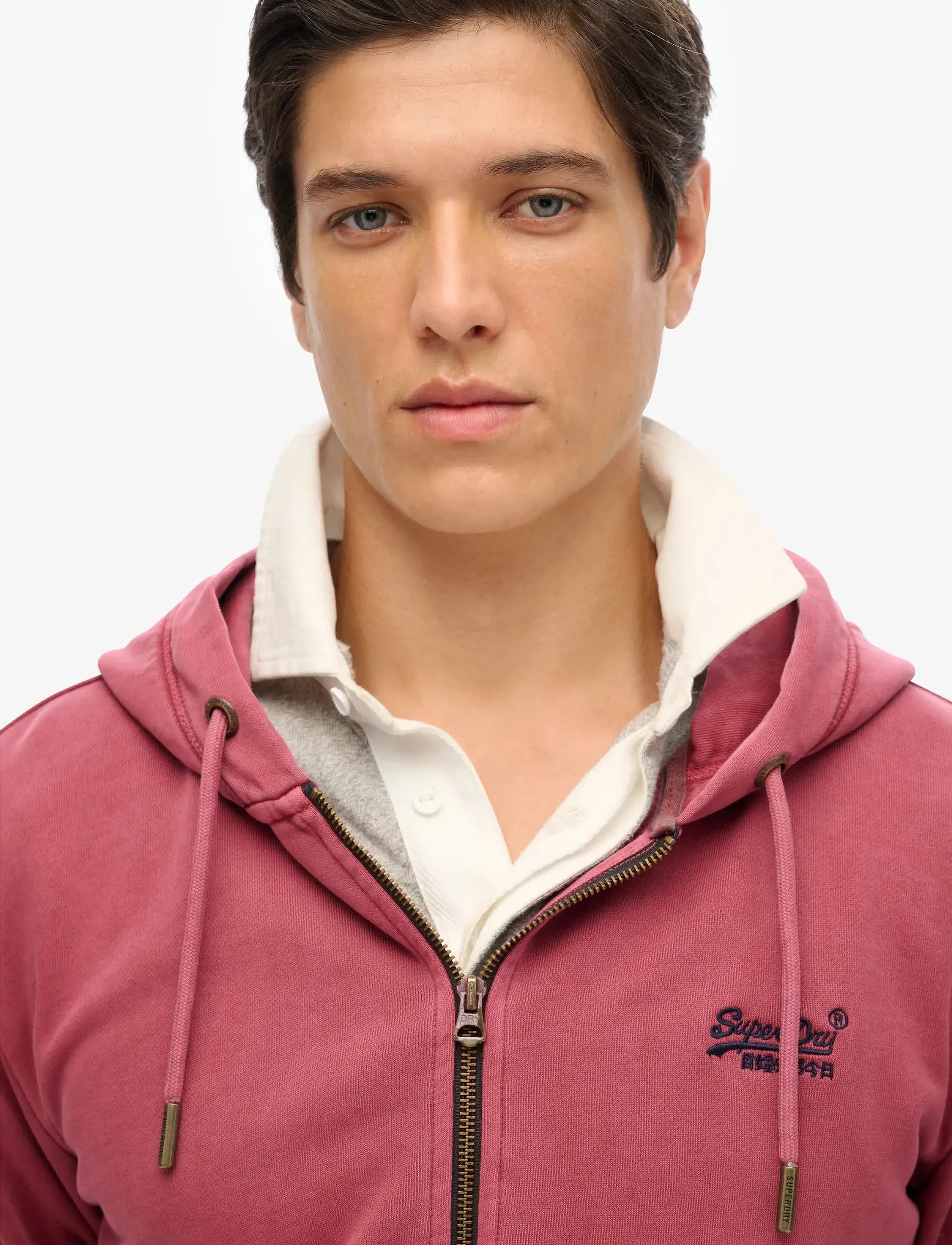 Superdry - ESSENTIAL LOGO WASHED ZIPHOOD - hoodies - washed rich burgandy - 4