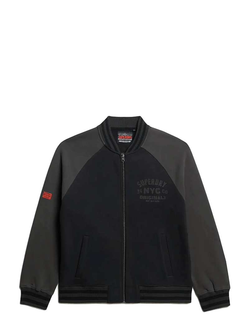 Superdry - COLLEGE GRAPHIC JERSEY BOMBER - kollektioner - black - 1