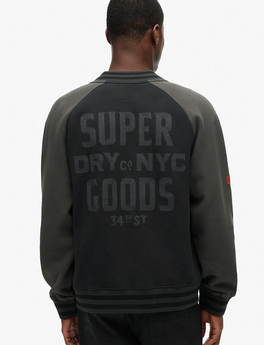 Superdry - COLLEGE GRAPHIC JERSEY BOMBER - kollektionen - black - 3