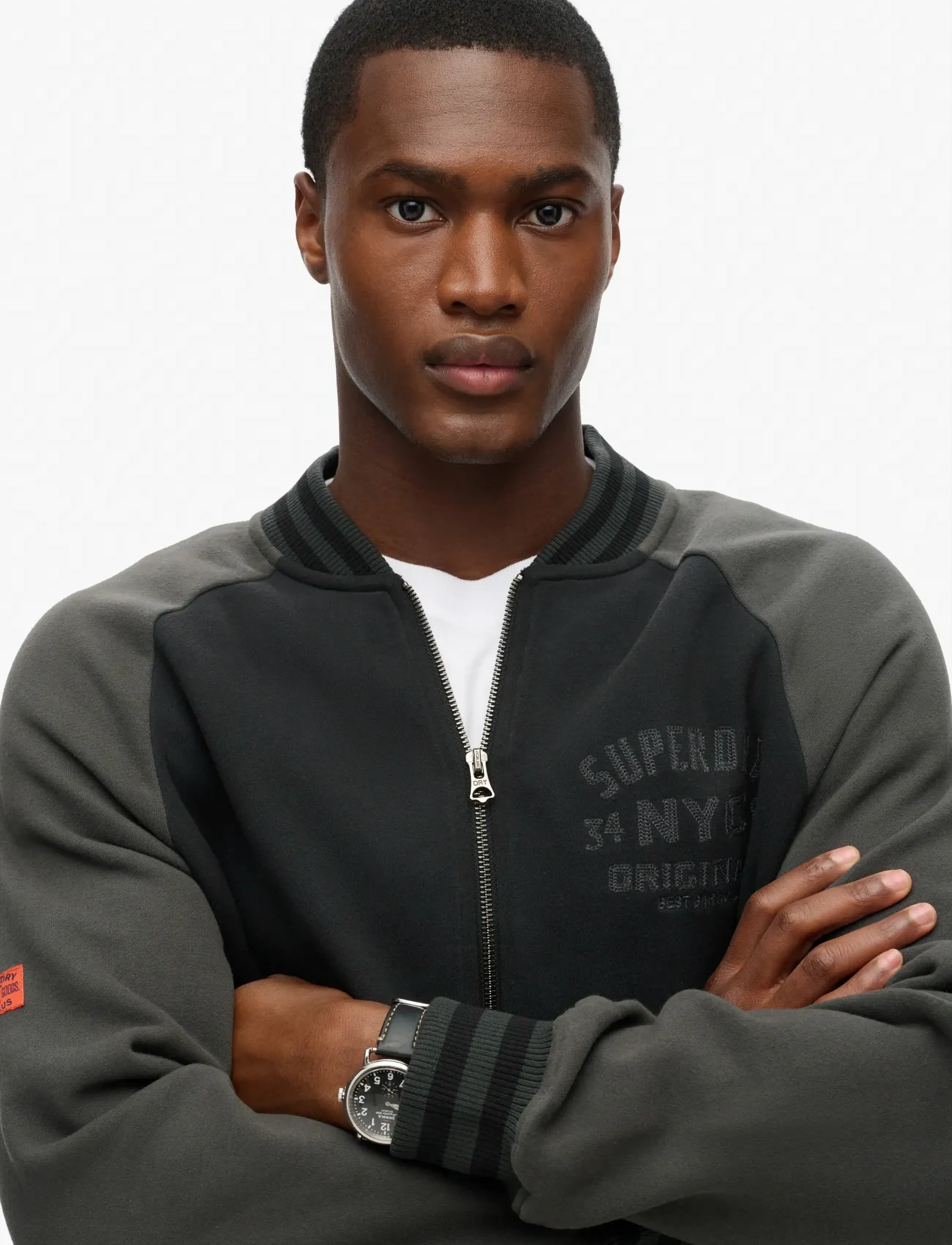 Superdry - COLLEGE GRAPHIC JERSEY BOMBER - kollektionen - black - 4