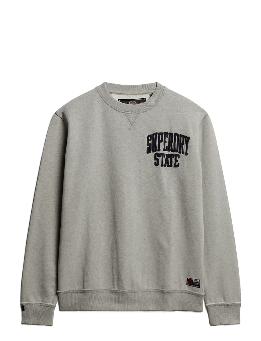 Superdry - VINTAGE ATHLETIC CREW - collections - vintage sweat light grey marl - 1